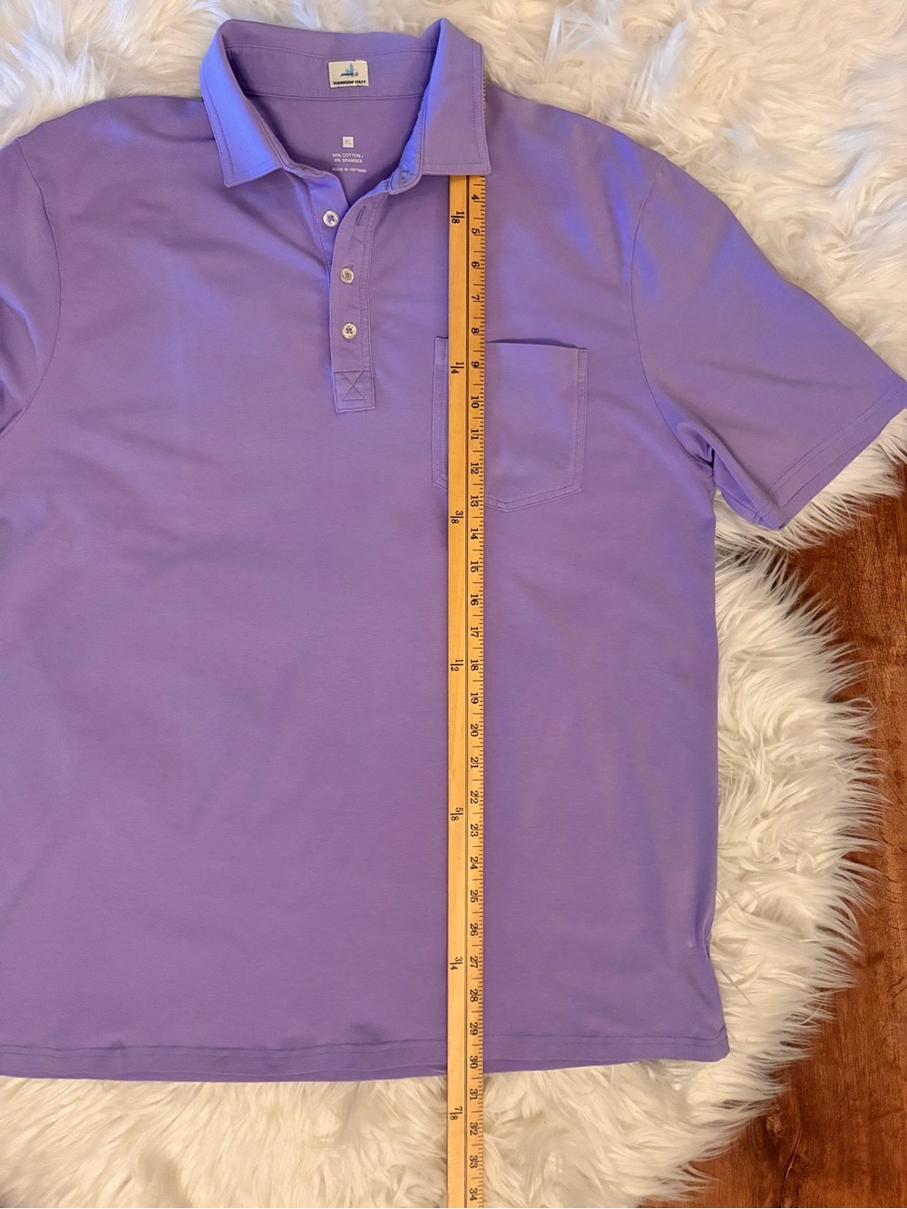 johnnie-o Original 4 Button ‘Hangin’ Out’ Polo XL Lavender Purple Golf Preppy - Picture 8 of 15